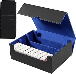 Deck box pour cartes Magic the Gathering, boîte de cartes de collection pour 1800  cartes avec 8 séparations, boîte de cartes magnétiques compatible avec les cartes de jeu MTG TCG Commander PTCG