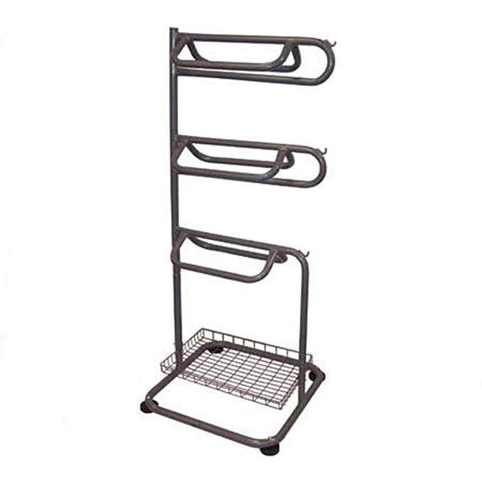 BACKYARD EXPRESSIONS PATIO · HOME · GARDEN 909094 3-Tier Saddle Rack with Accessory Basket, One Size