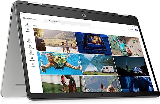 HP Chromebook x360 14a-ca0009na, 14" Full HD IPS Touchscreen, Intel Celeron N4020, 4 GB RAM, 64 GB eMMC, 2x USB Type-C, 1x USB Type-A, 1x headphone/microphone combo, Chrome OS, Silver