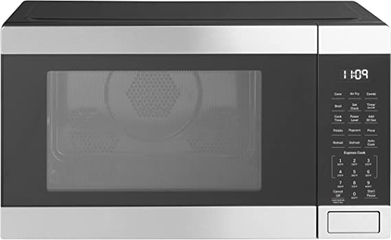 GE 3-in-1 Countertop Microwave Oven | Complete With Air Fryer, Broiler & Convection Mode | 1.0 Cubic Feet Capacity, 1,050 Watts | Kitchen Essentials for the Countertop or Dorm Room | Stainless Steel