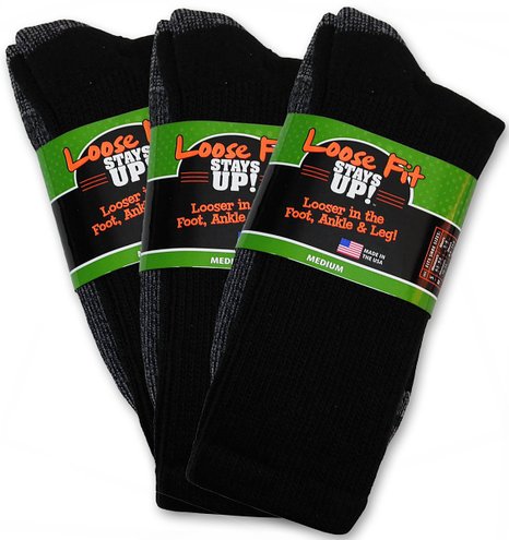 Men's and Women's Crew Socks 3 Pack Made in USA!