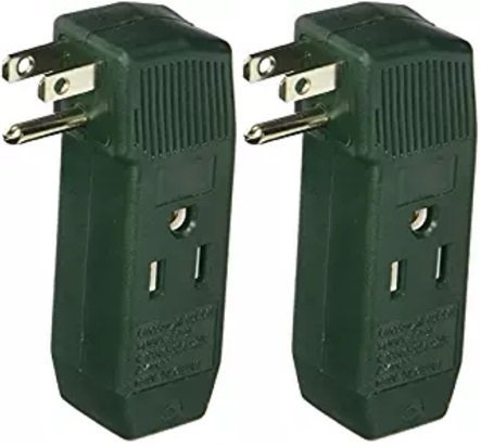 IIT vertical wall tap 3-outlet adapter - UL listed (2 Pack)