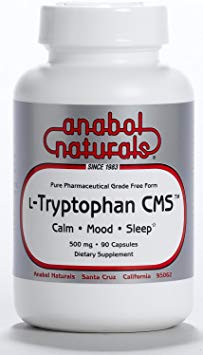 Anabol Naturals L-Tryptophan CMS 50 Grams Pure Crystalline Powder Calm Mood Sleep