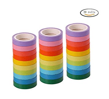 Washi Masking Tape Arts and DIY Crafts Decorative Masking Tape Collection Scrapbooking Sticker Gift Wrapping (#06)