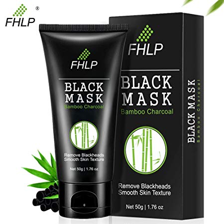 Black Mask Blackhead Remover Mask, Whitehead Acne Removal Peel Off Facial Mask Purifying Bamboo Charcoal Deep Cleaning for Face Nose, 50g