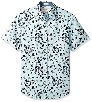 Original Penguin Men's Short Sleeve Flying Birds Shirt