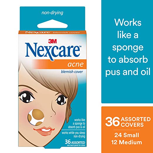 Nexcare Acne Absorbing Cover Two Sizes 36 Count