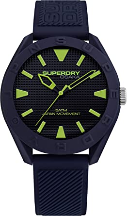 Superdry Mens Analogue Quartz Watch with Silicone Strap SYG243U