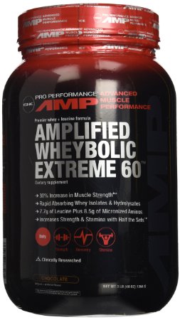 GNC Pro Performance AMP Amplified Whey-Bolic Extreme 60 Original Powder Chocolate 3 Pound