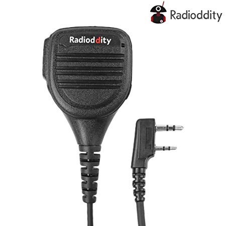 Radioddity RD-203 Waterproof Remote Speaker Mic for GD-77S GD 77 BaoFeng RD-5R DMR BaoFeng TYT WouXun Kenwood Two-Way Radio Walkie Talkie Transceiver, UV5RTP GT-3TP GT-5TP BF-F8HP UV-82HP UV8000E