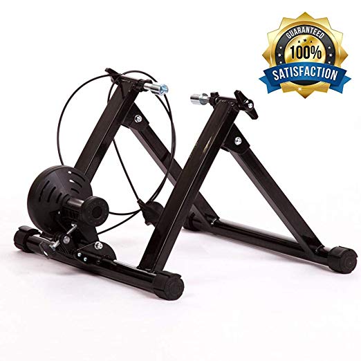 Soozier Adjustable Magnetic Resistance Indoor Exercise Bike Bicycle Trainer Stand - Red