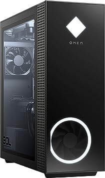 Latest HP OMEN 30L Gaming Desktop | AMD Ryzen 5 5600G 6-Core | AMD Radeon RX 6600 XT 8GB | 32GB DDR4 1TB SSD 2TB HDD | WiFi | BT | USB-C | Tempered Glass Side Panel | Win11 Home