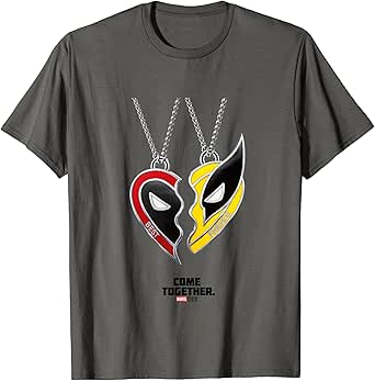 Marvel Deadpool & Wolverine Come Together Friendship Poster T-Shirt