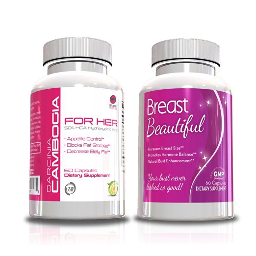 Womens Fitness Kit-Garcina for Her & Breast Beautiful, 30 Day Supply, Women Health Supplements