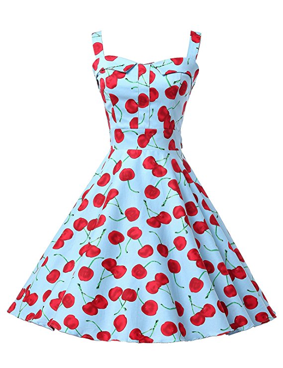 Grace Karin Women's Printed 1950's Vintage Retro Cocktail Party Dresses CL6092