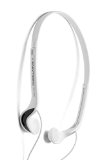 SONXTRONIC WHITE ICE Xdr-8001 Vertical in Ear Ultralight Sport Running Headband Headphones mdr-w08l style white and silver