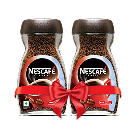 NESCAFE Classic Instant Coffee Powder | 100% Pure Coffee | 200g Jars (Pack of 2)