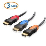 Cable Matters 3-Pack Gold Plated High Speed HDMI Cable 3 Feet - Supports 3D and 4K Resolution