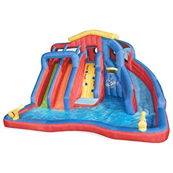 BANZAI Hydro Blast Inflatable Play Water Park with Slides and Water Cannons