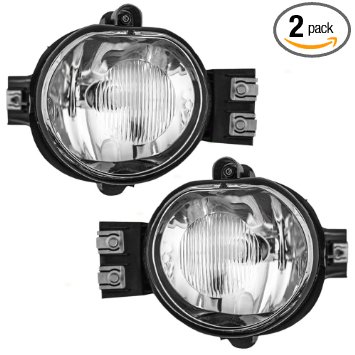 Driver and Passenger Fog Lights Lamps Replacement for Dodge Pickup Truck 55077475AE 55077474AE