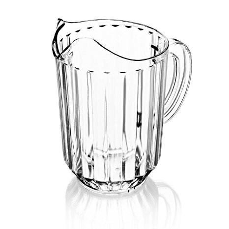 New Star 46106 Polycarbonate Plastic Restaurant Water Pitcher, 60-Ounce, Clear