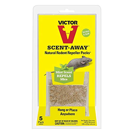 Victor M805 Scent-Away Natural Rodent Repeller Packs - Ten Bags (2 Pack of 5)