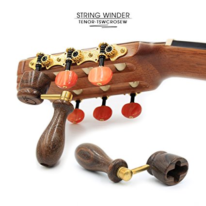 "ROSEWOOD" Handcrafted Wooden Guitar String Winder by Tenor. Designed For Classical, Flamenco, Acoustic, Electric Guitars and Ukuleles. Made Of Solid Handpicked ROSEWOOD. Beautiful Vintage Look.