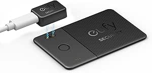 eufy SmartTrack Card E30 (Black, 1-Pack), Rechargeable, Works with Apple Find My (iOS Only), Bluetooth Tracker, Perfect for Wallet, Passport, and Laptop, Water Resistant. (Android not Supported)