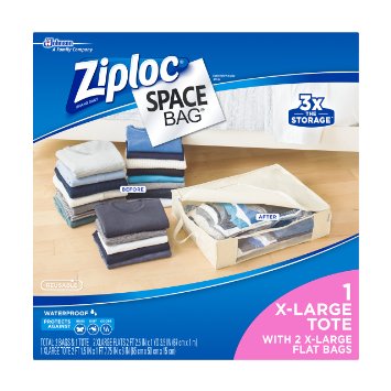 Ziploc Space Bag 3ct Variety Pack (2 XL Flat, 1 XL Shell)