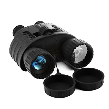 HD Digital Night Vision Binocular, Bestguarder WG80 4x50 Surveillance Binoculars Infrared Waterproof with 1.5 inch TFT LCD 5mp Photo & 720p Video from 980ft(300M) viewing range