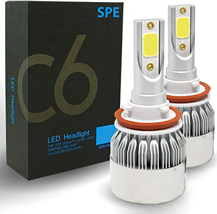SPE LED Headlight Bulbs [9007 HB5] - 72W 7600LM 6000K Cool White Bulb - Direct Replacements, IP67 Waterproof - 2 Year Warranty