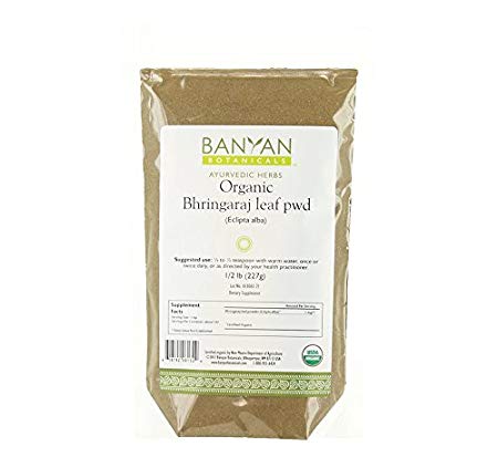 Banyan Botanicals Bhringaraj Powder - Certified Organic, 1/2 Pound - Eclipta alba - The quintessential Ayurvedic herb for the hair and an excellent rejuvenative for pitta*,