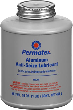 Permatex 80208 Anti-Seize Lubricant with Brush Top Bottle, 16 oz. , Silver