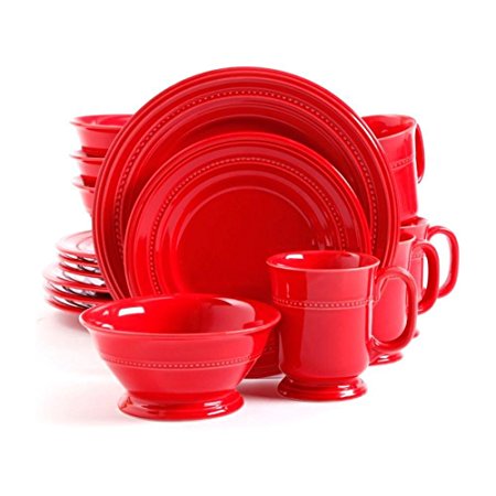 Gibson Barberware 16pc Dinnerware Set in Red