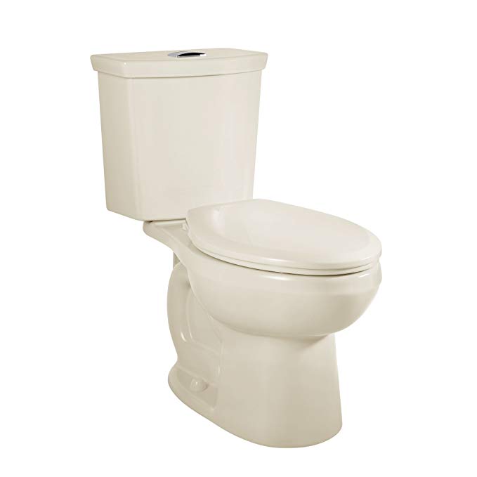 American Standard 2887218.222 H2Option Siphonic Dual Flush Normal Height Elongated Toilet, Linen, 2-Piece