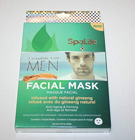 SpaLife Anti-Aging & Firming Facial Mask for Men 3 Treatments