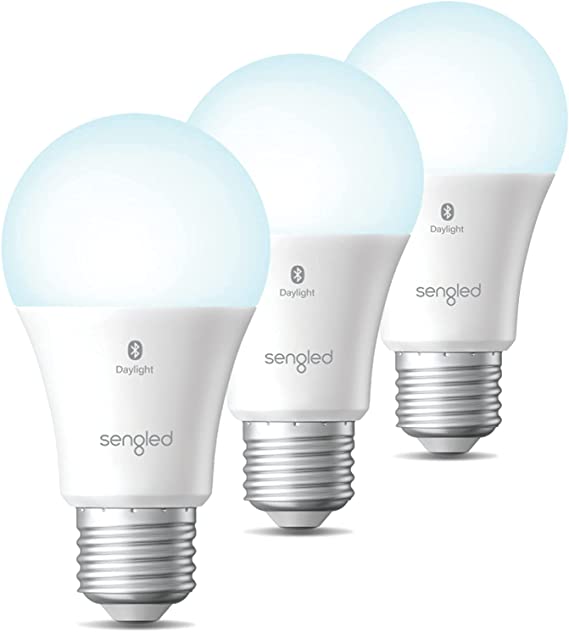 Sengled Alexa Light Bulb, Bluetooth Mesh Smart Light Bulbs That Work with Alexa Only, Standard A19 E26 Dimmable LED Bulb Daylight 5000K, 60W Equivalent 800LM, High CRI&gt;90, CEC Title 20, 3 Pack