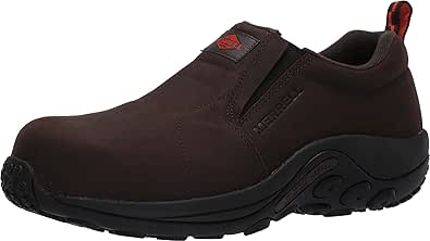 Merrell Men's Jungle Moc Leather Composite Toe Construction Shoe, Espresso, 10 Wide