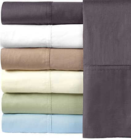 Royal Hotel Silky Soft Bamboo Cotton Sheet Set, 100% Bamboo-Cotton Bed Sheets, Top Split King Size, Sage