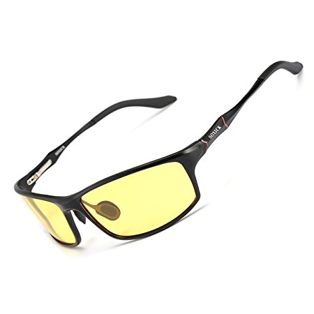SOXICK Men's HD Polarized Night Driving Glasses Anti Glare Safety Glasses