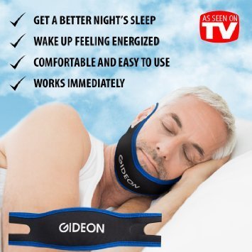 Gideon8482 Adjustable Anti-Snoring Chin Strap - Natural and Instant Snore Relief - Stop Snoring Solution - Natural Fast and Simple UPGRADED VERSION