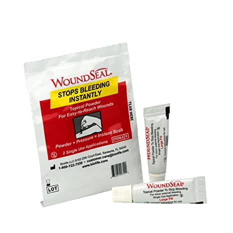 First Aid Only 90326 2 Piece WoundSeal Blood Clot Powder Pour Pack