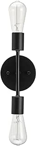 Globe Electric 65558 Alexandria 2-Light Reversible Vanity Light, Matte Black