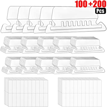 File Folder Tabs, 100 Sets Hanging File Folder Tabs with 200 Sets Inserts for Hanging Folders, 2 Inch Clear Plastic Hanging File Tabs for Quick Identification