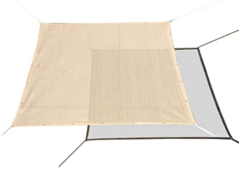 Alion Home HDPE 50% Sun Block Garden Netting Mesh - Beige (6' x 20', Beige)