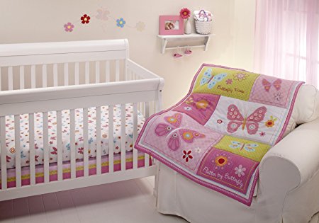 Little Bedding by NoJo Butterfly Kisses 4 Piece Crib Set (Discontinued by Manufacturer)