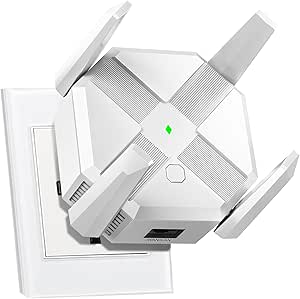 Repeaters WiFi,1200Mbps Dual Band 2.4GHz/5GHz WiFi Extender Booster,Wider Coverage Signal Amplifier,with Ethernet Port, Supporting 40 Devices WiFi Repeaters,Suitable for Home and Other Large Space