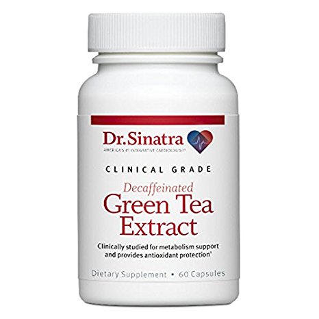 Dr. Sinatra’s Decaf Clinical Grade Green Tea Extract Supplement for Healthy Weight Loss With GreenSelect Phytosome Boosts Metabolism and Helps Burn Calories Without the Jitters (30-Day Supply)