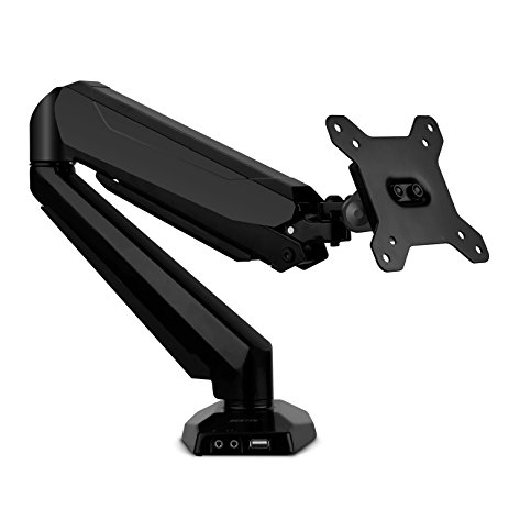 Computer Monitor Desk Mount, BESTEK Single Arm Adjustable LCD Monitor Stand for 15"-27" Screens, Max 17.6lbs, with USB port