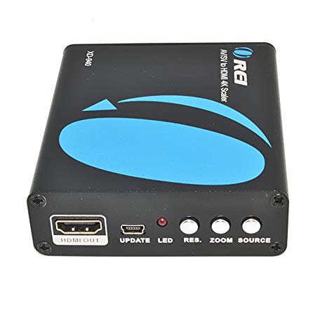 Orei XD-940 RCA/S-Video to NTSC 4K HDMI 50/60 Hz Multi-System Digital Audio Video Converter, Dual Voltage